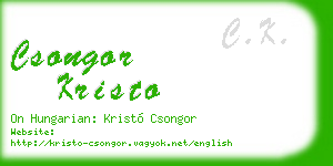 csongor kristo business card